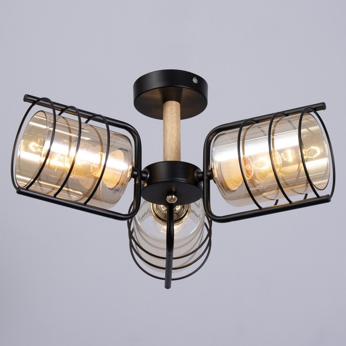 Люстра Люстра "Моана" 3хЕ27 40Вт черный 43х43х21см BayerLux