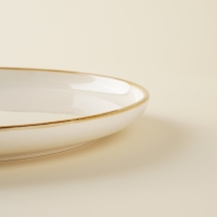 Набор тарелок фарфоровых SL Home &laquo;Леггеро&raquo;, d=20,3 см, цвет бежевый