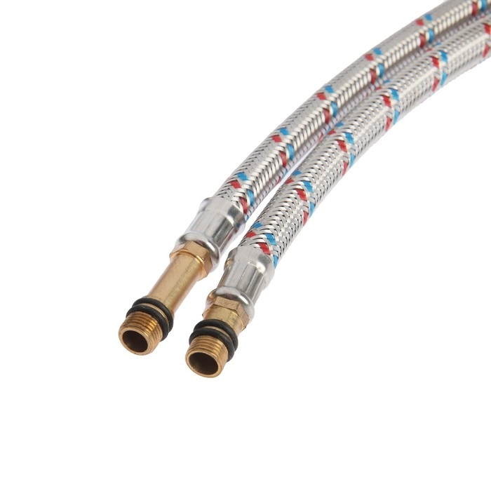 Подводка гибкая для смесителя ZEIN, гайка 1/2 Подводка гибкая для смесителя ZEIN, гайка 1/2", штуцер М10, 80 см, набор 2 шт