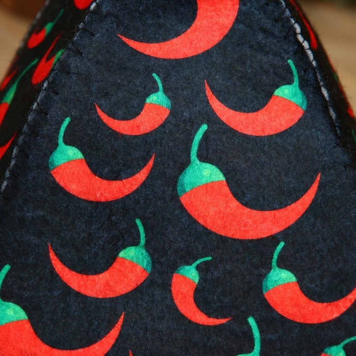 Шапка для бани с принтом Шапка для бани с принтом "Перчик"