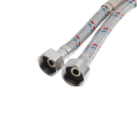 Подводка гибкая для смесителя Accoona A490-6, M10, 60 см, набор 2 шт, нержавеющая сталь Подводка гибкая для смесителя Accoona A490-6, M10, 60 см, набор 2 шт, нержавеющая сталь