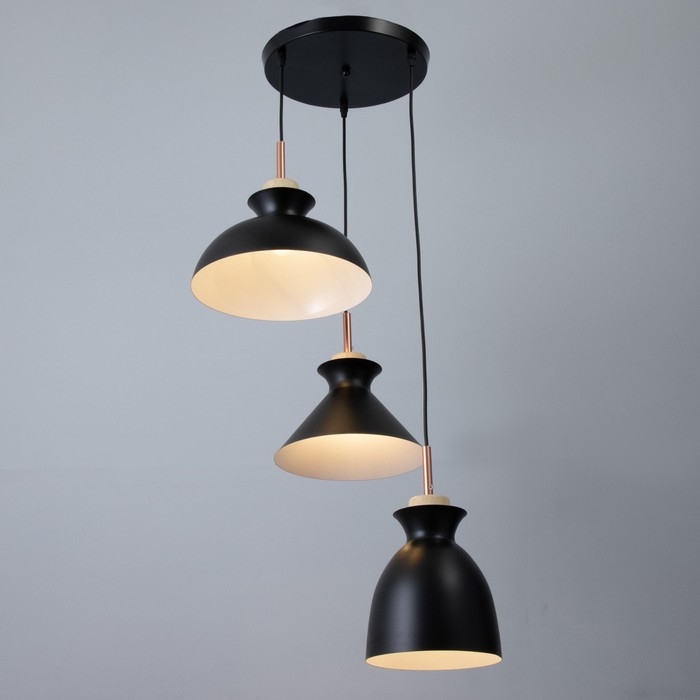 Светильник BayerLux "Вармо" 3хЕ27 40Вт черный 41х41х25-125см