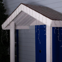 Гирлянда &laquo;Бахрома&raquo; 4 &times; 0.6 м, IP44, прозрачная нить, 180 LED, свечение фиолетовое, 8 режимов, 220 В