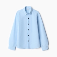 Школьная рубашка для мальчика, цвет голубой, рост 152 см
