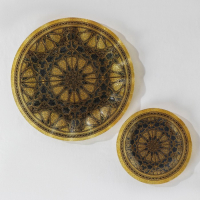 Набор столовый &laquo;Вернисаж&raquo;, 7 предметов (30 см - 1 шт, 18 см - 6 шт), сине-золотой