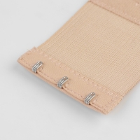 Застёжка-удлинитель для бюстгальтера, 3 ряда 3 крючка, 5 &times; 10,5 см, 3 шт, цвет бежевый