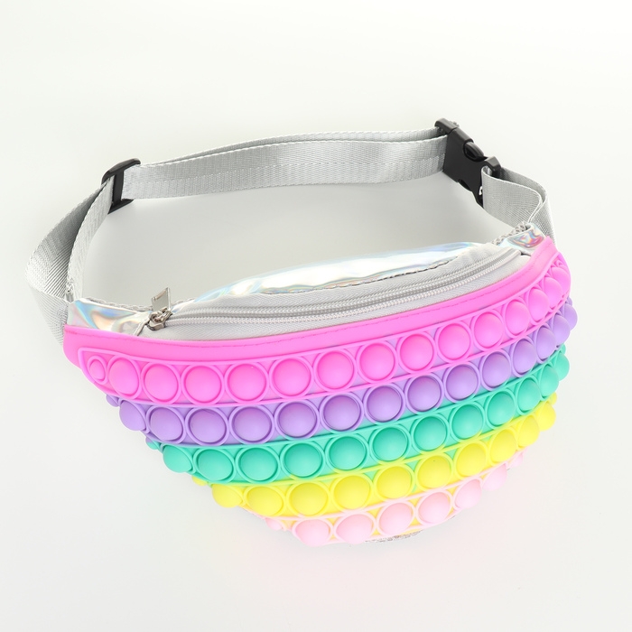 Сумка поясная детская на молнии «Выбражулька», pop it, цвет разноцветный Сумка поясная детская на молнии «Выбражулька», pop it, цвет разноцветный