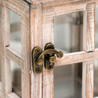 Подсвечник дерево на 1 свечу "Фонарь - окошки" состаренный белый 22х11,5х11,5 см Подсвечник дерево на 1 свечу "Фонарь - окошки" состаренный белый 22х11,5х11,5 см