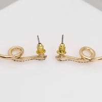 Новый год! Символ года 2025! Серьги металл&laquo;Змея&raquo; миниатюрные мини, цвет белый в золоте