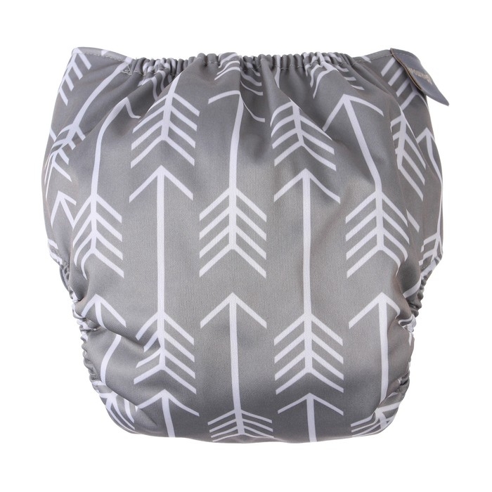 Многоразовый подгузник «Стрелы», 3-15 кг, цвет серый, Крошка Я Многоразовый подгузник «Стрелы», 3-15 кг, цвет серый, Крошка Я
