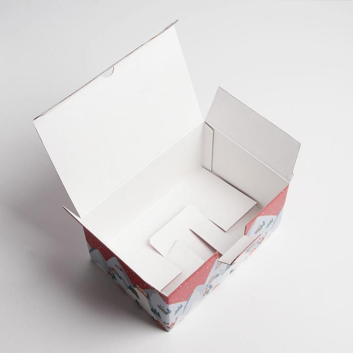 Коробка подарочная новогодняя складная &laquo;Зимний город&raquo;, 22 х 15 х 10 см, Новый год