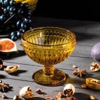 Креманка стеклянная &laquo;Босфор&raquo;, 350 мл, 12&times;11 см, цвет жёлтый