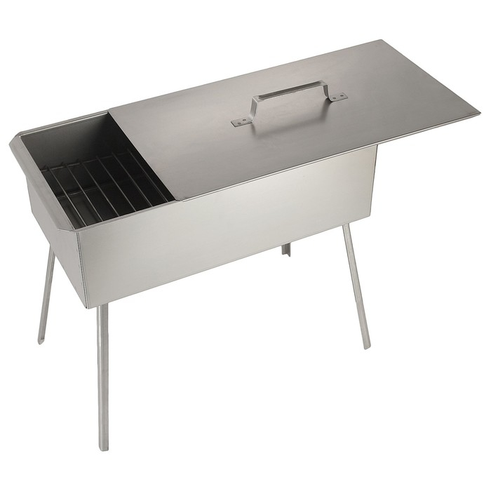 Коптильня двухъярусная, на ножках, 500х270х175, сталь 0.8 мм Коптильня двухъярусная, на ножках, 500х270х175, сталь 0.8 мм