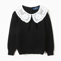 Джемпер школьный для девочки, цвет черный, рост 122 см