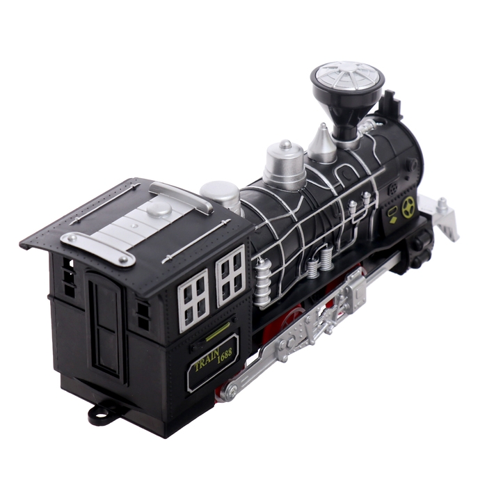 Железная дорога &laquo;Винтаж&raquo;, 2 состава в комплекте, свет и звук, работает от батареек