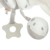 Растяжка - спираль с игрушками дуга на коляску / кроватку для малышей &laquo;Коровка&raquo;, с пищалкой, прорез., Крошка Я