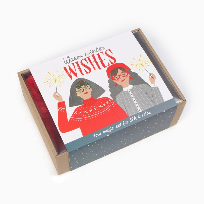 Набор подарочный «Новый год: Warm winter wishes» полотенце и аксессуары Набор подарочный «Новый год: Warm winter wishes» полотенце и аксессуары