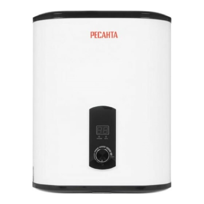 Водонагреватель "Ресанта" ВН-30В, накопительный, 2 кВт, 30 л, до 75 &deg;С, дисплей, белый