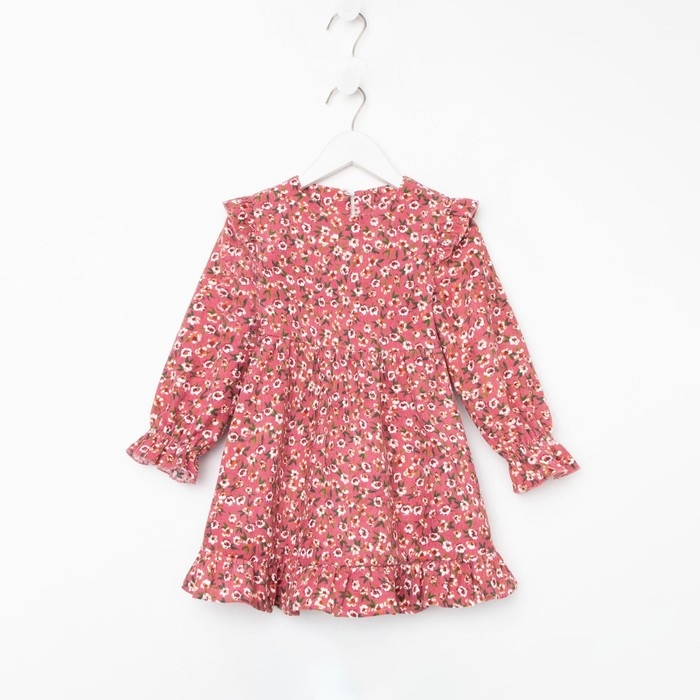 Платье детское KAFTAN "Цветы", р. 30 (98-104), розовый