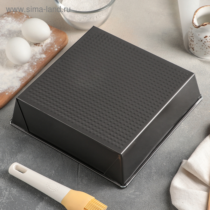 Форма для выпечки Доляна &laquo;Джоанна&raquo;, 24&times;6 см, антипригарное покрытие, цвет чёрный