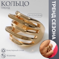 Кольцо металл &laquo;Тренд&raquo; движение, цвет золото, размер 18