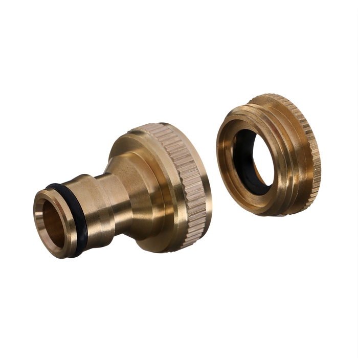 Штуцер, внутренняя резьба 3/4"&mdash;1/2", быстросъёмное соединение, латунь, Greengo