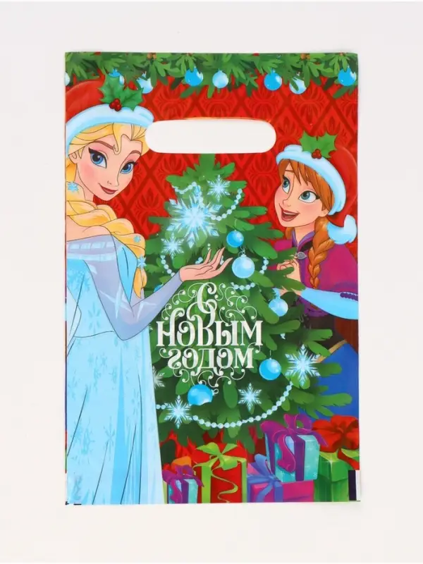 Подарочные пакеты, полиэтилен, набор 15 шт &laquo;Новый год&raquo;