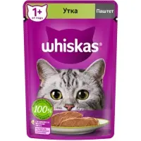 Влажный корм Whiskas для кошек, утка, паштет, 75 г