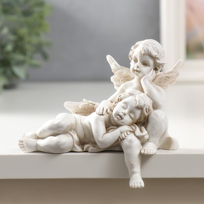 Сувенир полистоун "Спящие ангелы" МИКС 11х6,5х11,5 см