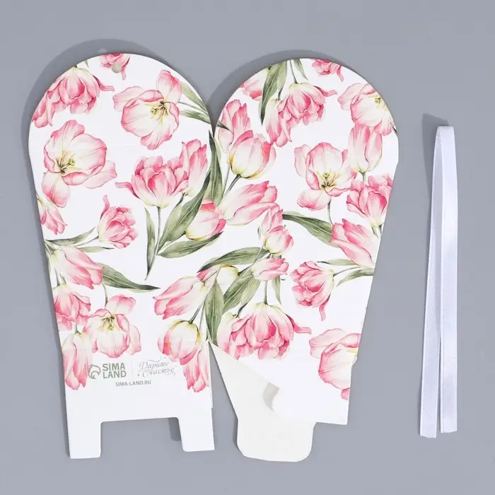 Коробка бонбоньерка, упаковка подарочная, &laquo;Цветы&raquo;, 7.5 х 8 х 7.5 см