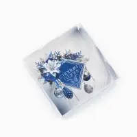 Коробка для кондитерских изделий с пластиковой крышкой &laquo;С Новым годом!&raquo;, 10.5 х 10.5 х 3 см