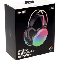 Наушники полноразмерные Mybit W-33, RGB подсветка, BT5.3, 800 мАч, Type-C, чёрные Наушники полноразмерные Mybit W-33, RGB подсветка, BT5.3, 800 мАч, Type-C, чёрные