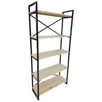 Стеллаж для склада, металл, напольный, 5 полок, 174&times;89&times;33 см, чёрный