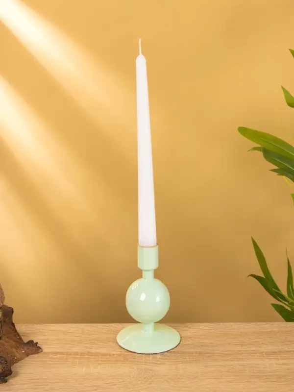 Подсвечник на 1 свечу "Мята" с 1 сферой 7,5х7,5х11,5 см