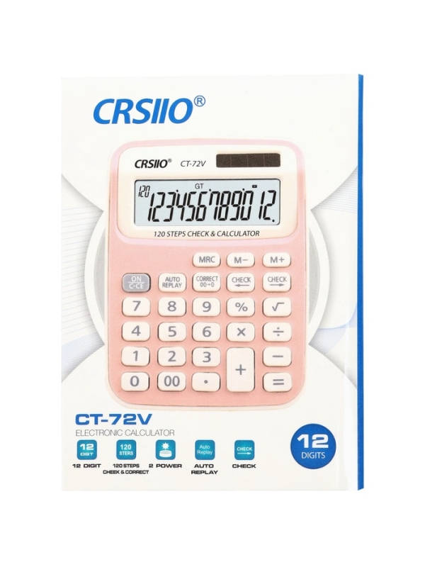 Калькулятор настольный 12-разрядный CT-72V, зеленый