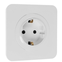 Розетка одноместная, серия "Circular", 16 А, скрытая, с з/к, белая Розетка одноместная, серия "Circular", 16 А, скрытая, с з/к, белая