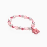 Набор детский "Выбражулька" 2 пр-та: кулон, браслет, корона, замок, цвет бело-розовый Набор детский "Выбражулька" 2 пр-та: кулон, браслет, корона, замок, цвет бело-розовый