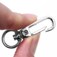 Карабин металлический, 45 &times; 16 мм / 10 &times; 2,2 мм, 5 шт, цвет серебряный