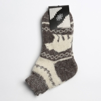 Носки женские новогодние шерстяные укороченные &laquo;Белый медведь&raquo;, цвет серый, размер 23