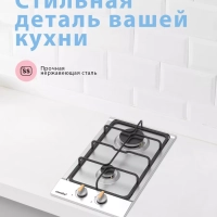 Газовая варочная панель CGH301X, 2 конфорки, нерж сталь
