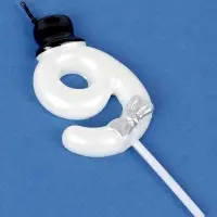 Свеча для торта &laquo;Джентельмен&raquo;, цифра 9, белая