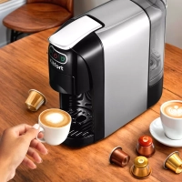 Кофеварка электрическая рожковая капсульная КТ-7508 (3 в 1) Кофеварка электрическая рожковая капсульная КТ-7508 (3 в 1)