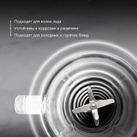 Блендер стационарный HYB-S4921 серебристый-черный Блендер стационарный HYB-S4921 серебристый-черный