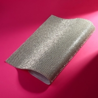 Стразы самоклеящиеся на листе, d = 2 мм, 40 &times; 24 см, цвет серебряный