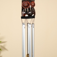 Музыка ветра "Совёнок" дерево, алюминий 9х8х100 см