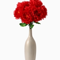 Цветы искусственные "Пион бархатный" 15х55 см, красный
