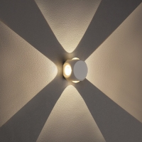 Светильник фасадный &laquo;Кубик&raquo;, FSD-014, 4 Вт, 3000К, 2 луча, IP65, 220 В, металл, белый