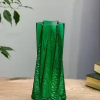 Ваза стекло настольная "Флоранс" 25х11х9 см, зелёный