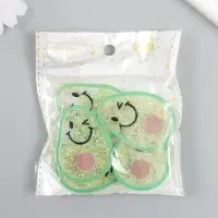 Шейкер для творчества акрил "Авокадо с рожицей" с бисером 0,5х3,7х5,5 см