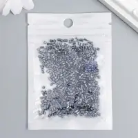 Бисер стекло 12/0 "Цилиндр. Хром" 10 гр